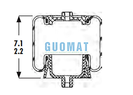 1S4-067 Cabine Air Spring Goodyear ASC-08-7-137 Suspension de camion Remplacement des soupapes d'air