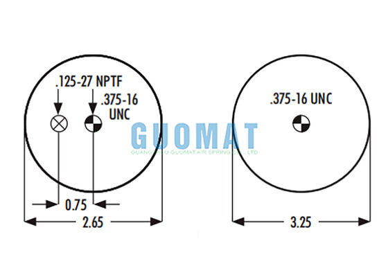 1S4-123 Goodyear Ressort pneumatique de cabine ASC-08-7-15 Amortisseur pneumatique de suspension pour siège de conducteur de camion