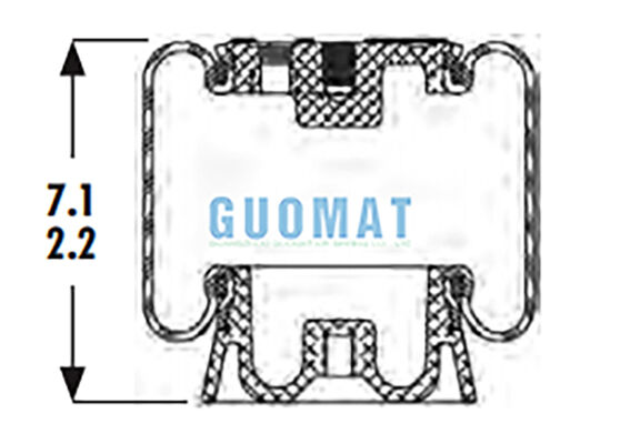 1S4-123 Goodyear Ressort pneumatique de cabine ASC-08-7-15 Amortisseur pneumatique de suspension pour siège de conducteur de camion