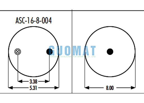 1R8-034 Suspension de camion Goodyear 566-16-3-007 Printemps aérien à lobe roulant pour GMC 10530086