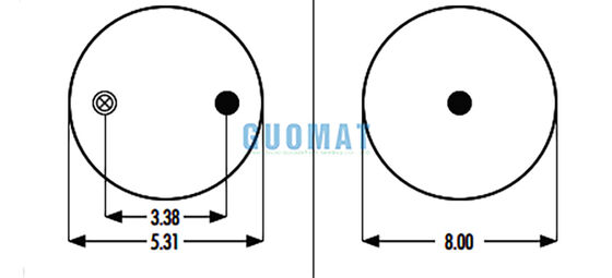 566-18-3-004 Boucles en caoutchouc 1R9-003 Goodyear Suspension de camion Printemps aérien