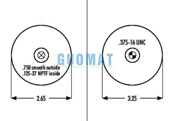 Amortisseur de cabine Goodyear standard OEM 1S4-175 Ressort pneumatique de suspension de camion ASC-08-7-157