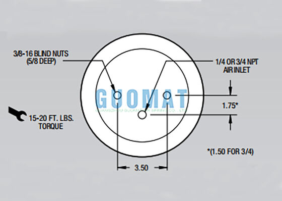 W01-358-5712 Firestone Système de suspension pneumatique à soufflet pour camion 1T14C-7
