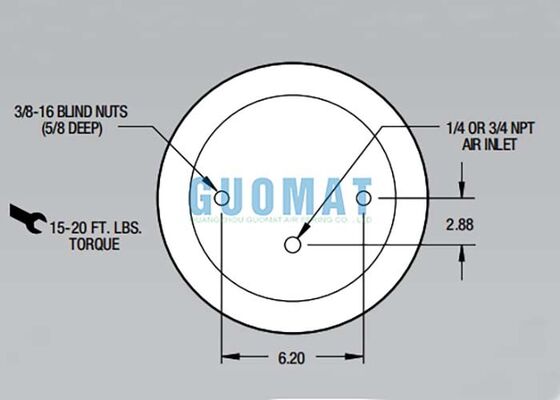 1T15M-2 Firestone Style Air Shock W01-358-9042 Des ressorts en suspension d'air pour l'absorption des chocs