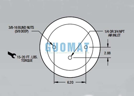 Ressort pneumatique de suspension Firestone W01-358-9056 1T15M-4 sacs pneumatiques pour camions lourds