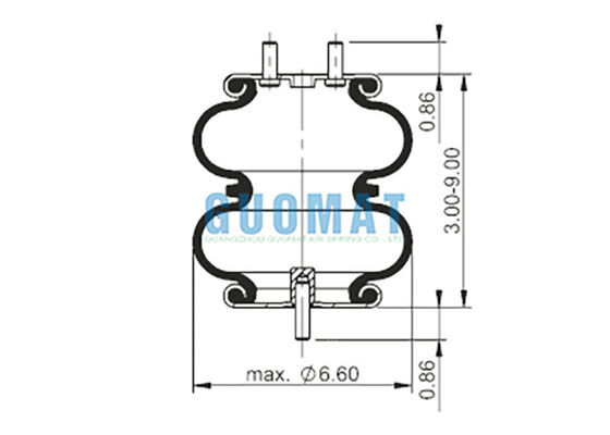 FD 70-13 796 Double éclaboussure à air enroulé 66660 Printemps aérien industriel pour machines d'emballage