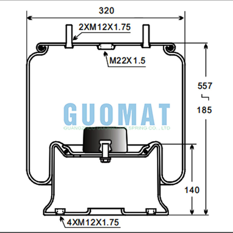 W01-M58-6338 Firestone Air Bellow 1T19L-7 1R14-730 Goodyear Truck Suspension à air