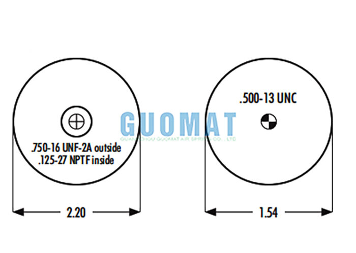 1S3-011 Goodyear Cab Air Spring W02-358-4001 Absorbeur de choc à air Firestone