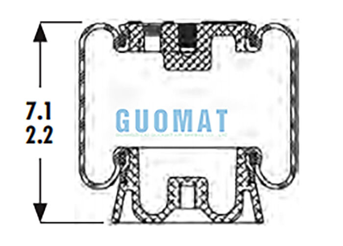 1S4-123 Goodyear Ressort pneumatique de cabine ASC-08-7-15 Amortisseur pneumatique de suspension pour siège de conducteur de camion