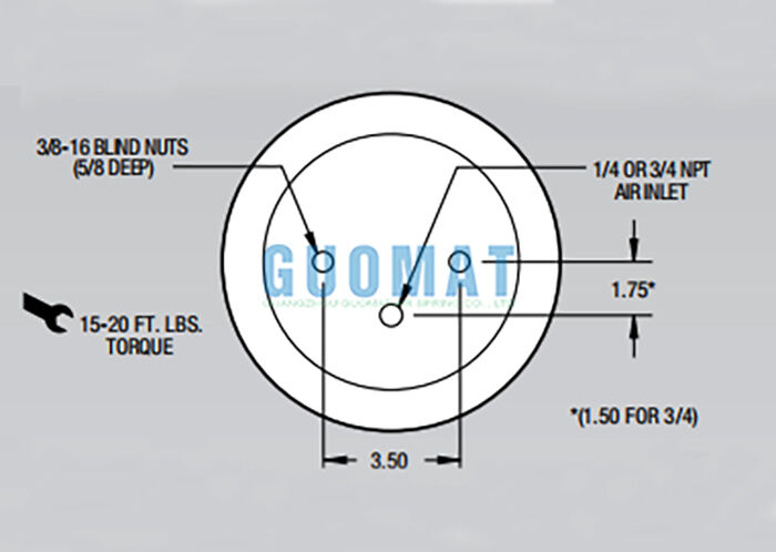 W01-358-5712 Firestone Système de suspension pneumatique à soufflet pour camion 1T14C-7