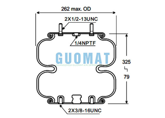 FD 200-25 426 Contitech Suspension Air Spring W01-358-6943 Firestone remplace le coussin d'air pour la maison à moteur / RV